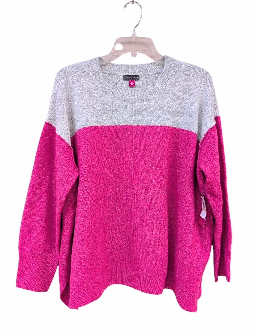 VINCE CAMUTO Cozy Extended Shoulder Color Blocked Sweater NWT
